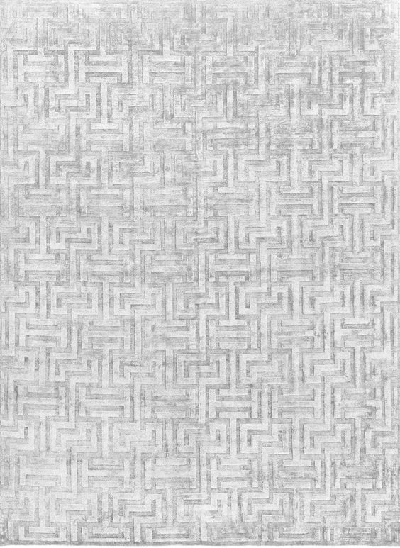 新中式风格灰白色几何图案地毯贴图