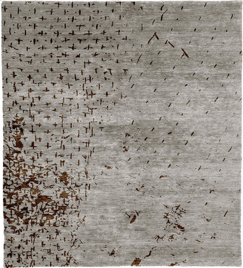 现代美式灰色简单抽象图案地毯贴图