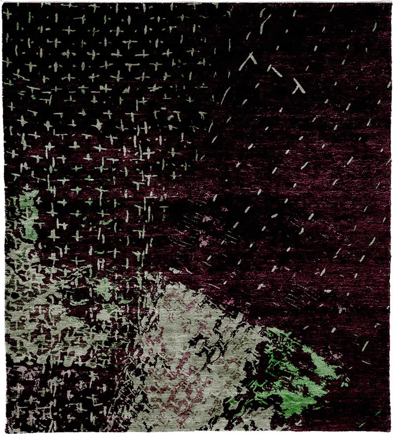 现代美式紫色抽象图案地毯贴图-高端定制