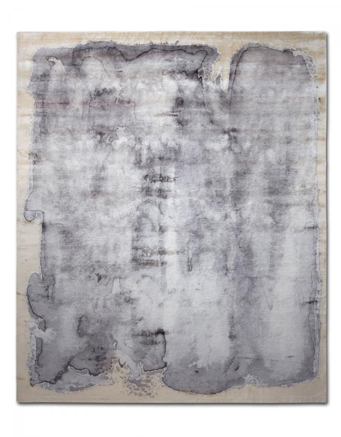 新中式灰白水墨抽象图案地毯贴图-高端定制