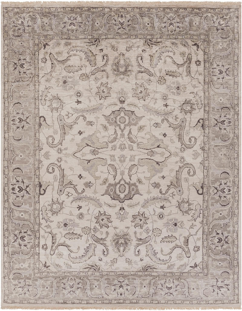 美式风格灰色波斯花纹图案地毯贴图-高端定制