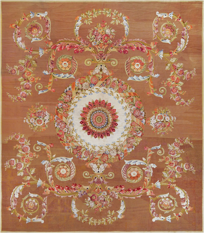 欧式风格花朵图案地毯贴图-高端定制