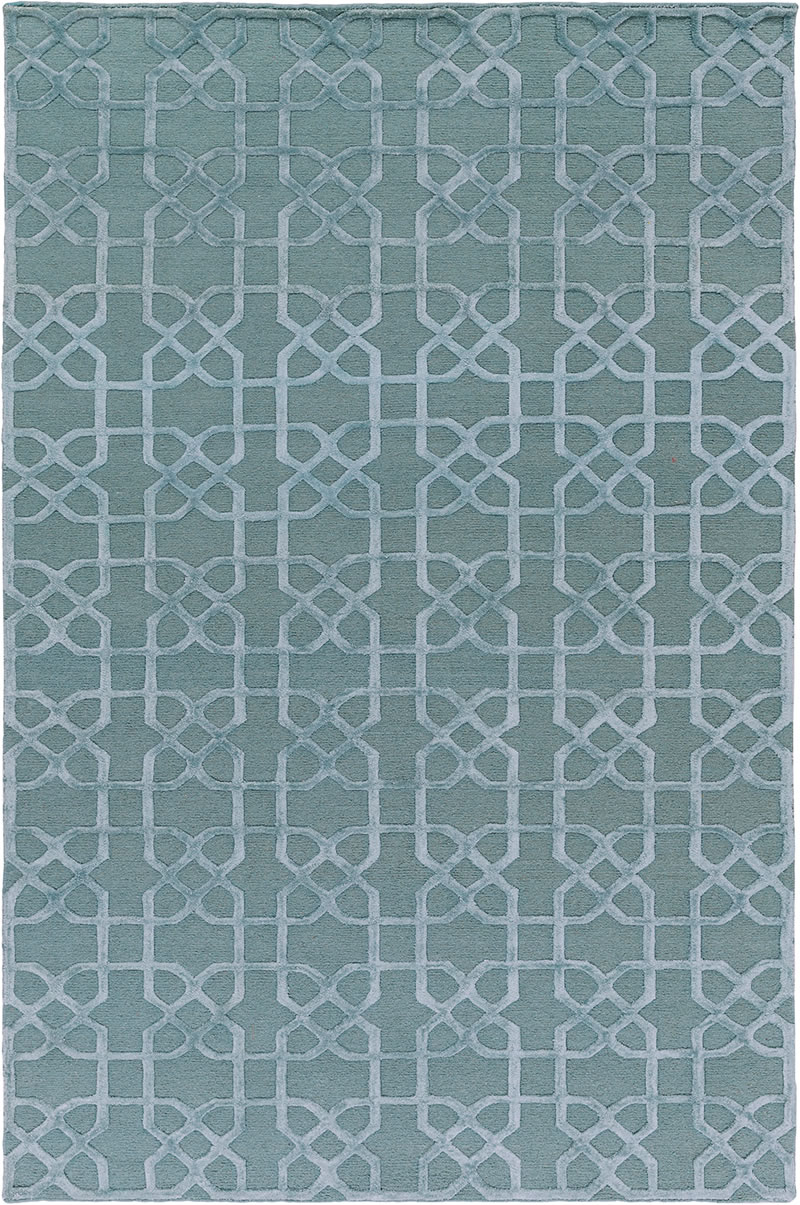 新中式浅蓝色几何图案地毯贴图