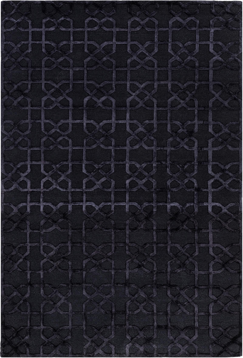 新中式黑灰色几何图案地毯贴图