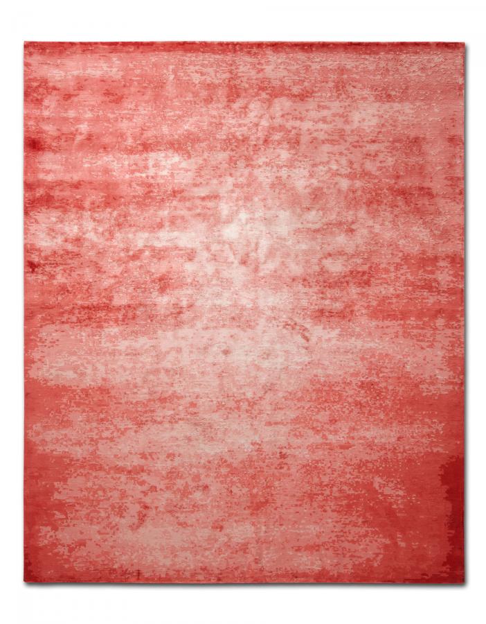 新中式红粉色抽象图案地毯贴图-高端定制