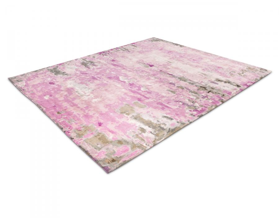 新中式粉色抽象图案地毯贴图-高端定制