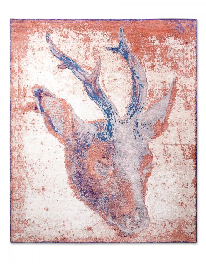 新中式鹿头图案地毯贴图-高端定制