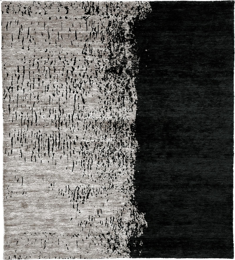 现代风格灰黑色简单抽象图案地毯贴图