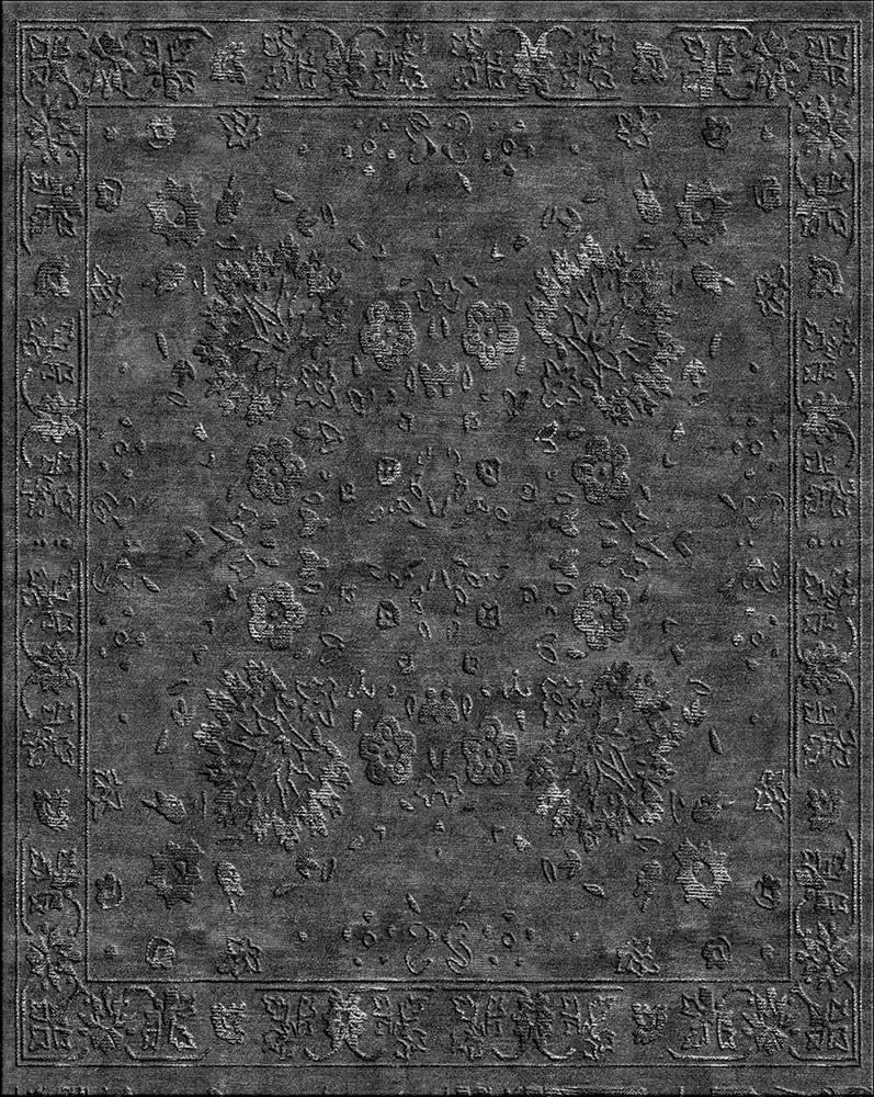 美式风格灰色花纹图案地毯贴图-高端定制-