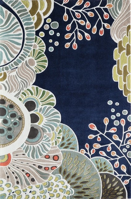 新中式植物图案地毯贴图