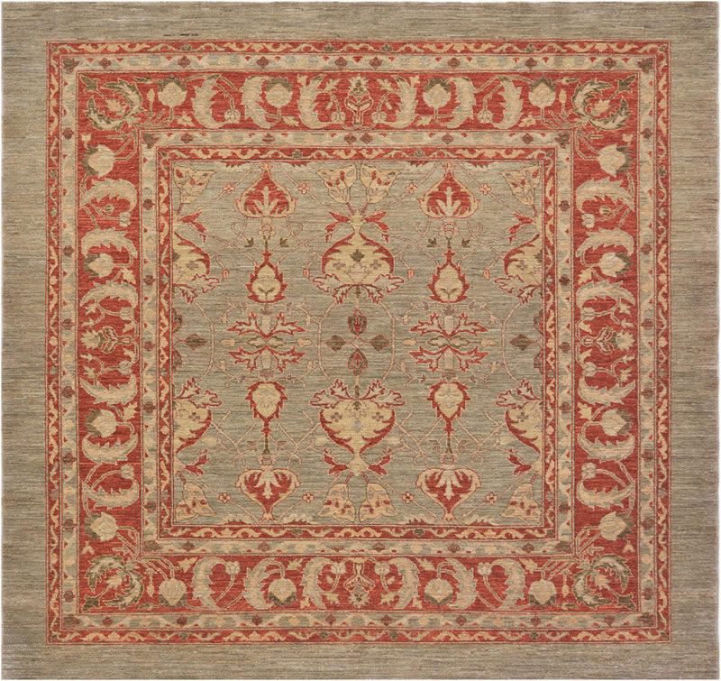 美式风格红色花纹图案地毯贴图-高端定制