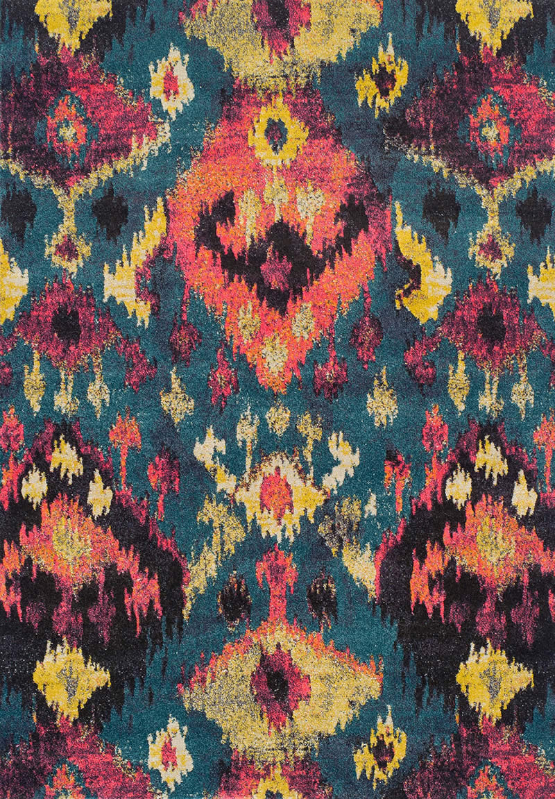 现代美式彩色简单抽象图案地毯贴图-高端定
