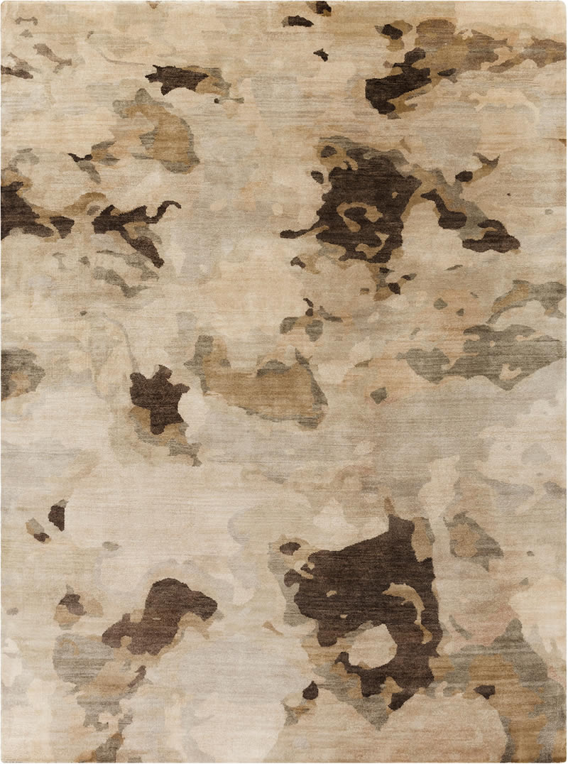 现代风格深浅咖色抽象图案地毯贴图-高端定