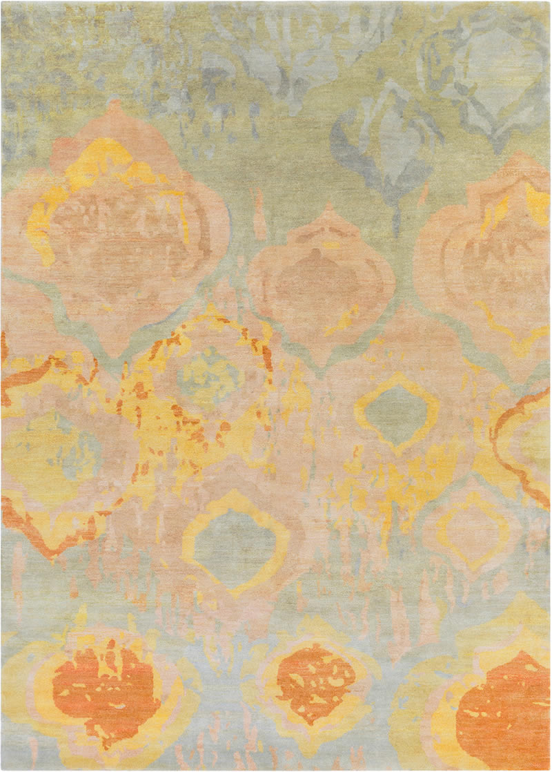 现代美式浅色系简单抽象图案地毯贴图-高端