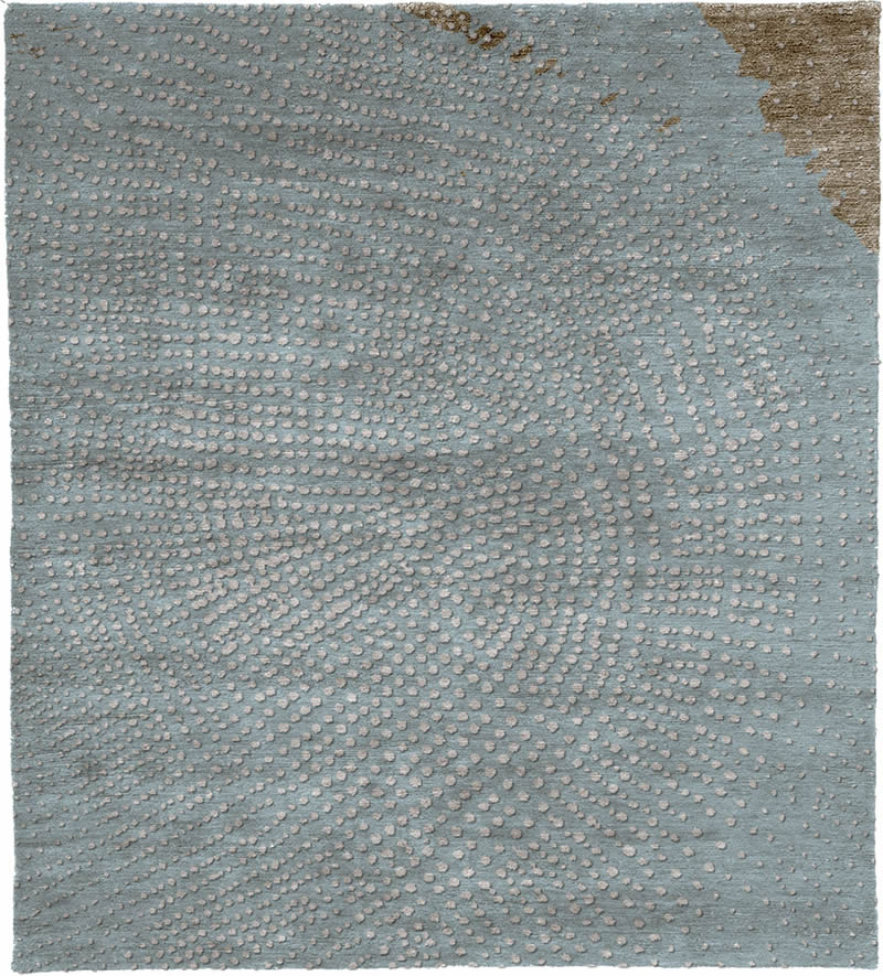 现代美式蓝色灰白点图案地毯贴图-高端定制