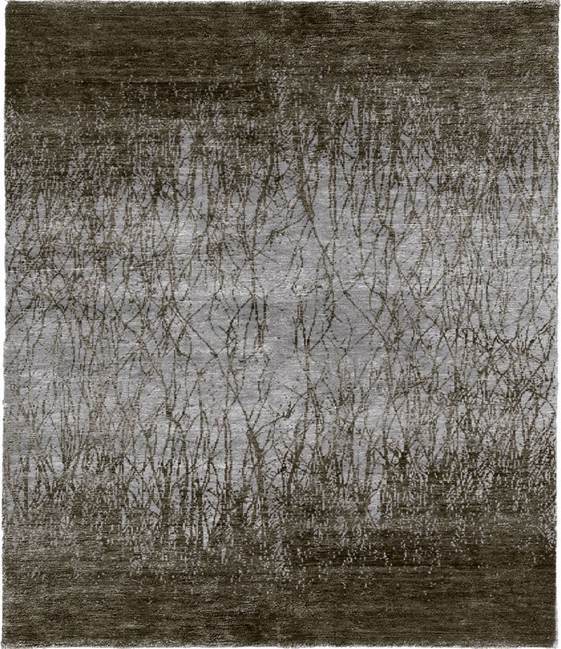 现代美式咖灰色抽象图案地毯贴图-高端定制