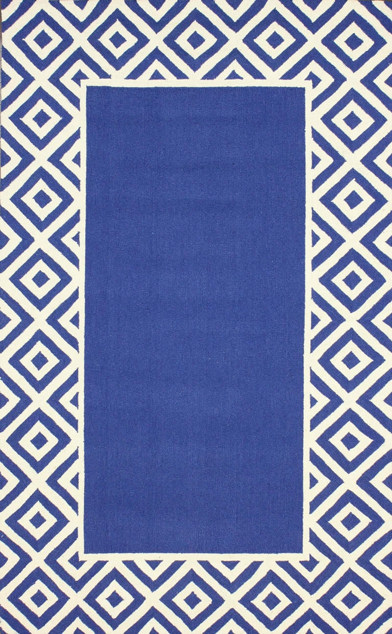 新中式蓝白几何图案地毯贴图