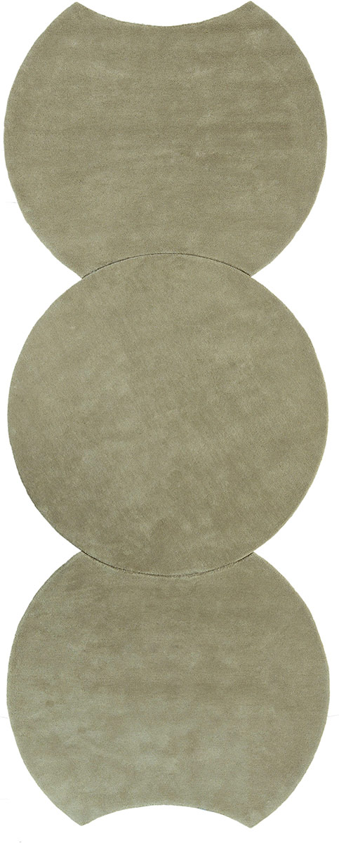 现代风格灰色圆形异形纯色异形地毯贴图