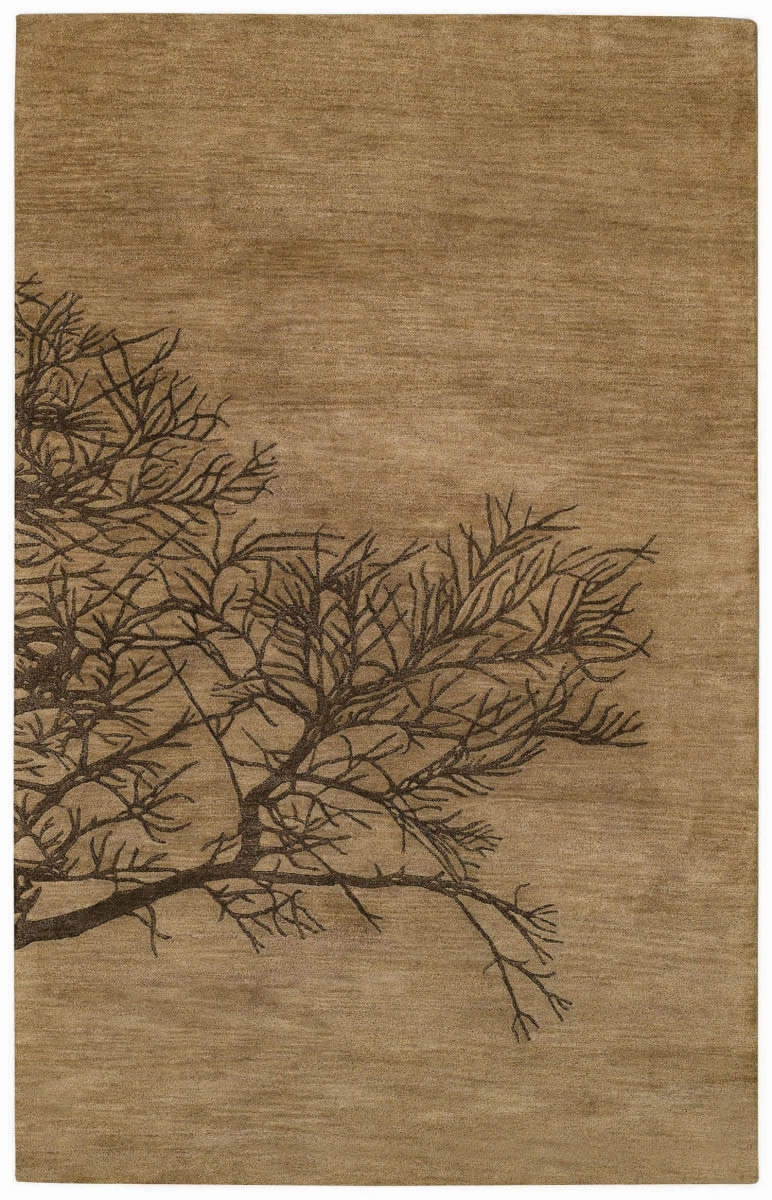 新中式咖色树枝图案地毯贴图