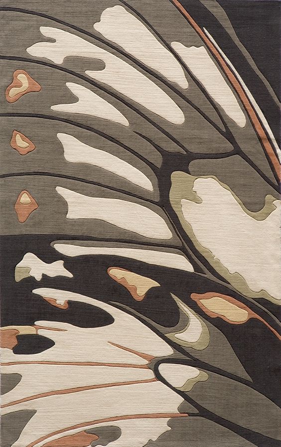 新中式蝴蝶翅膀图案地毯贴图