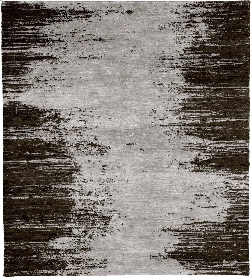 现代风格深咖白色抽象图案地毯贴图-高端定
