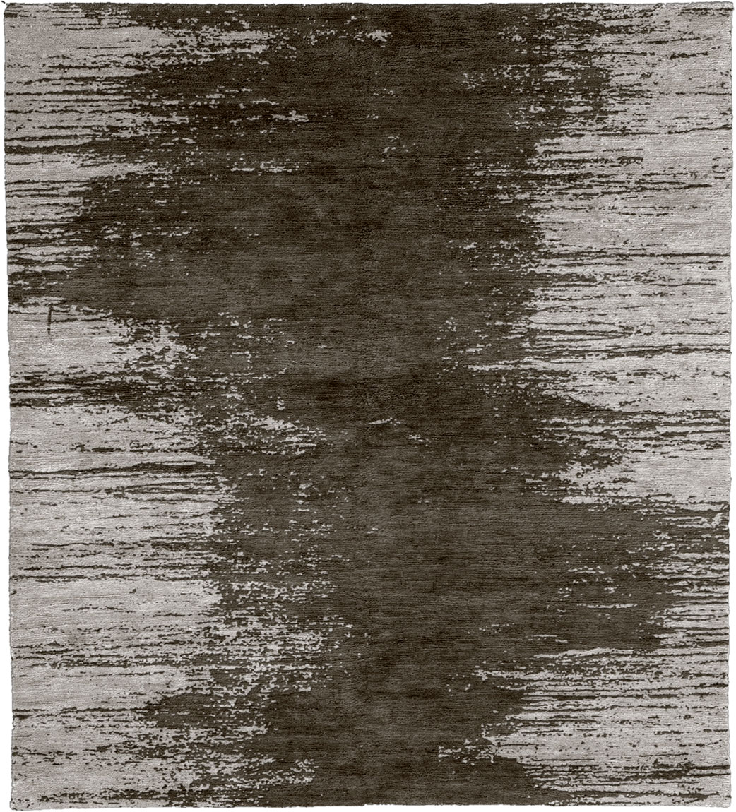 现代风格白深咖色抽象图案地毯贴图-高端定