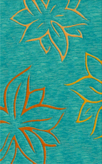 新中式风格蓝黄色简单花纹图案地毯贴图