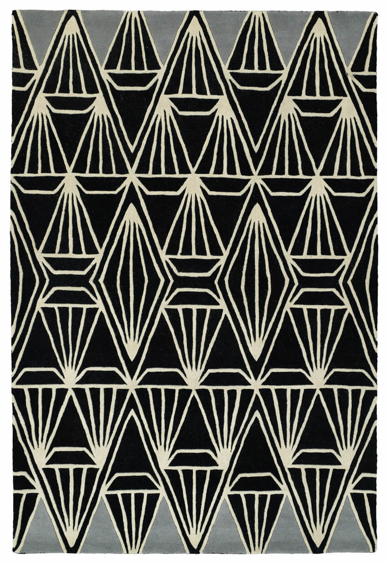 新中式黑灰色几何线条图案地毯贴图