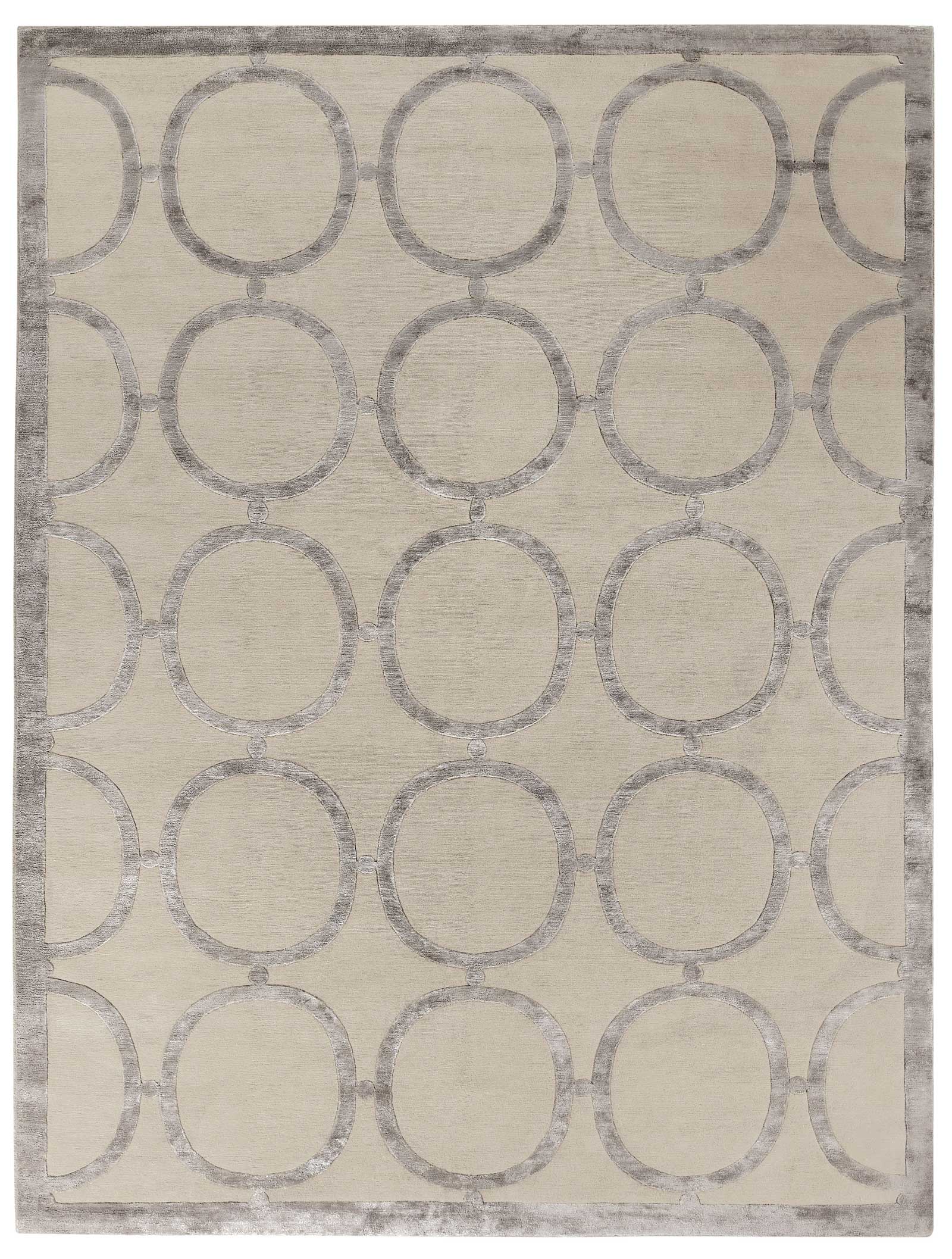 新中式灰色几何圆圈图案地毯贴图