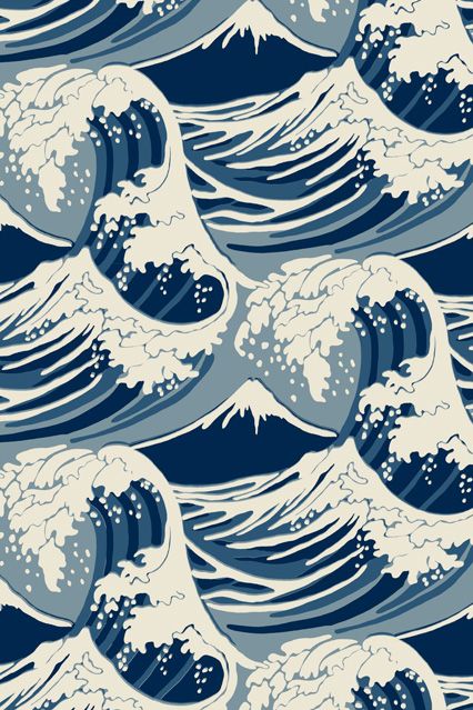 新中式海浪花图案地毯贴图
