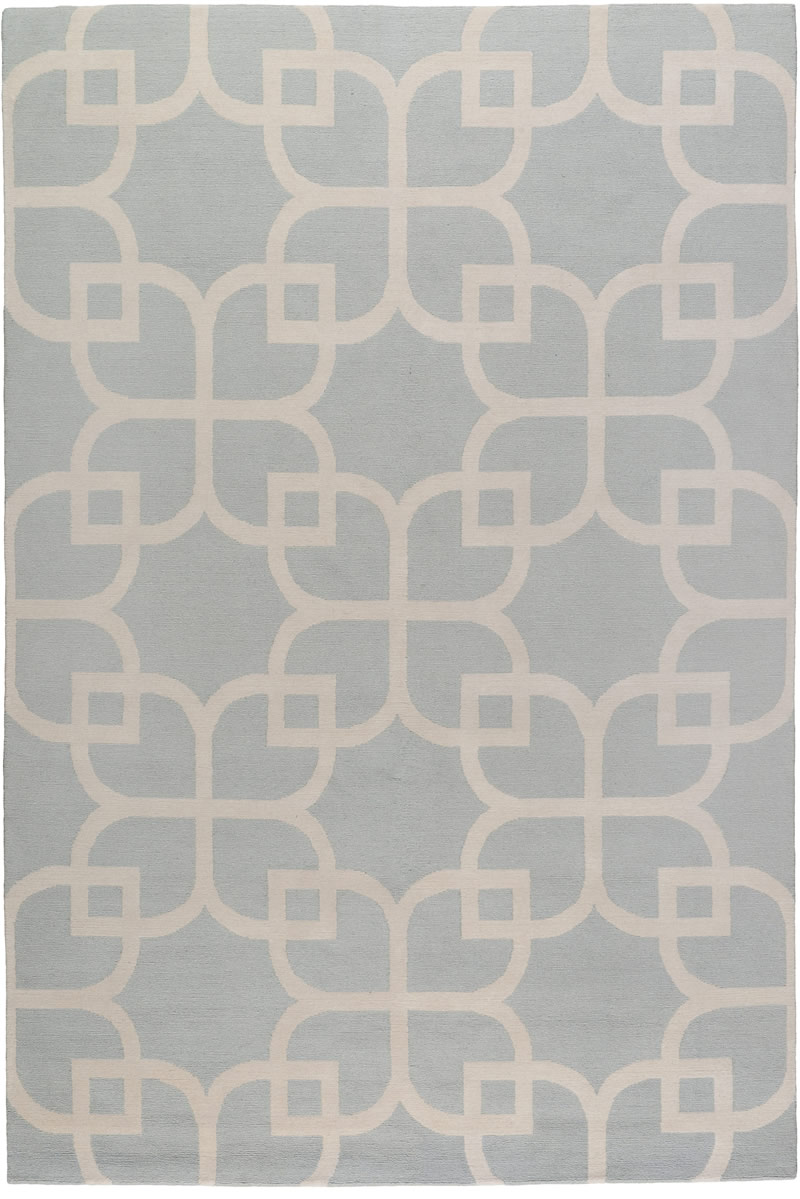 新中式蓝白色几何图案地毯贴图