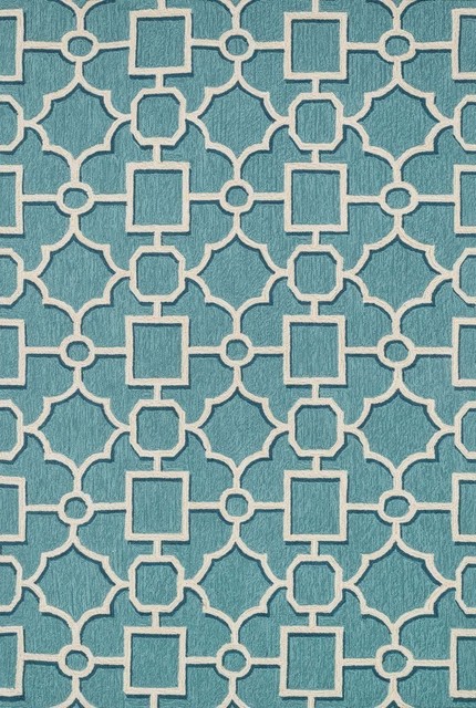 新中式风格蓝白色几何图案地毯贴图