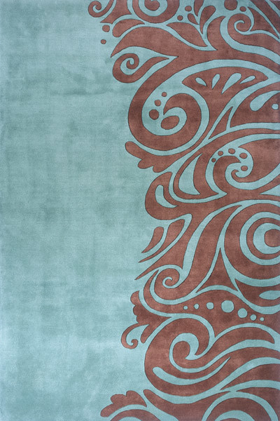 新中式咖红色简单花纹图案地毯贴图