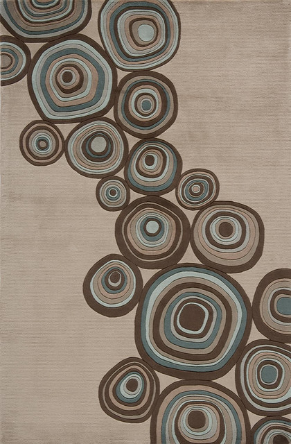 现代风格几何圆圈图案地毯贴图