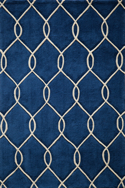 新中式深蓝色几何图案地毯贴图