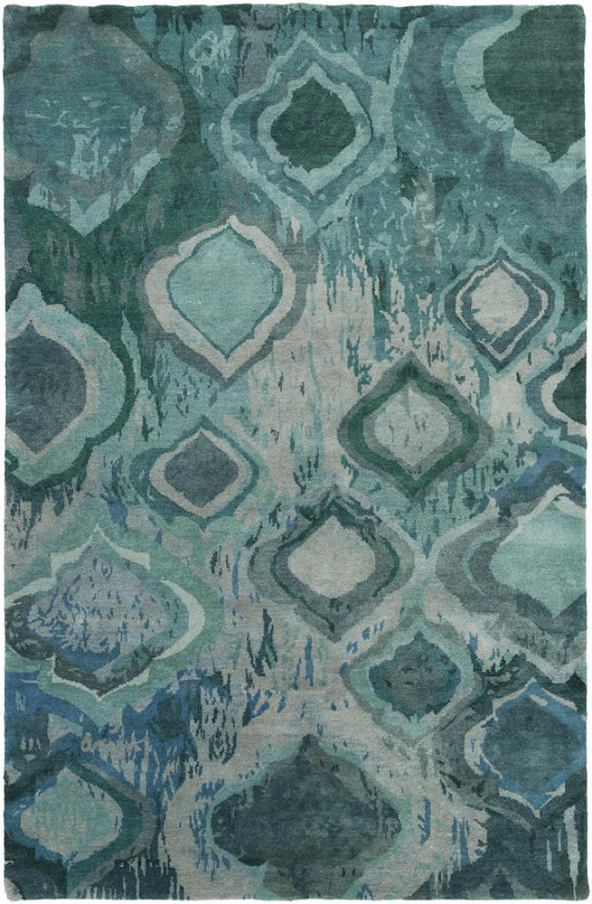 现代美式绿灰色简单抽象图案地毯贴图-高端