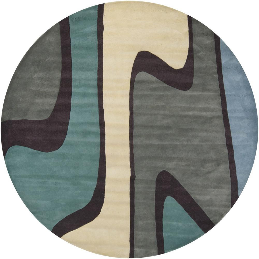 新中式圆形简单图案地毯贴图