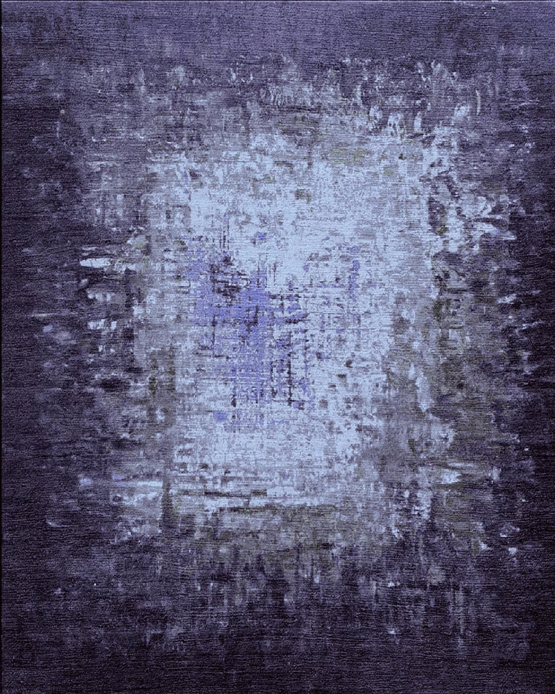 现代风格紫咖色抽象图案地毯贴图-高端定制