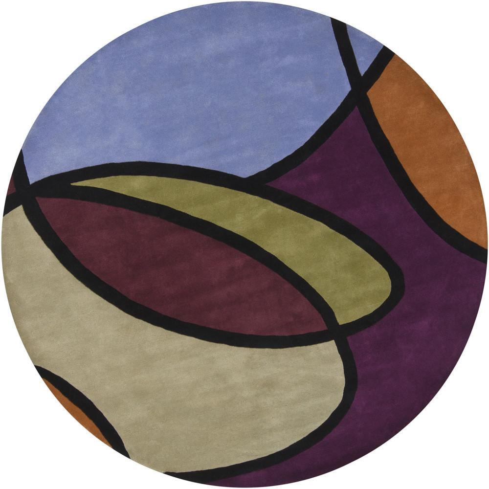 新中式圆形简单几何图案地毯贴图-3