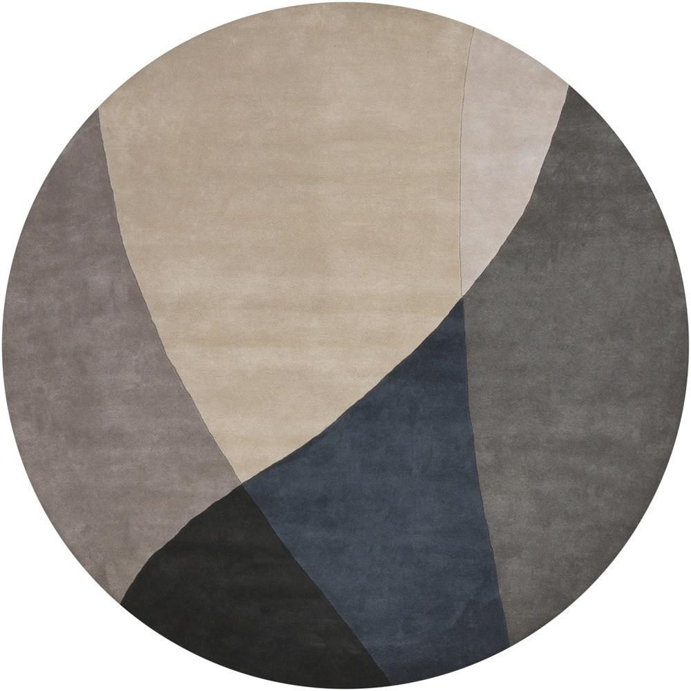 新中式圆形简单几何图案地毯贴图-4