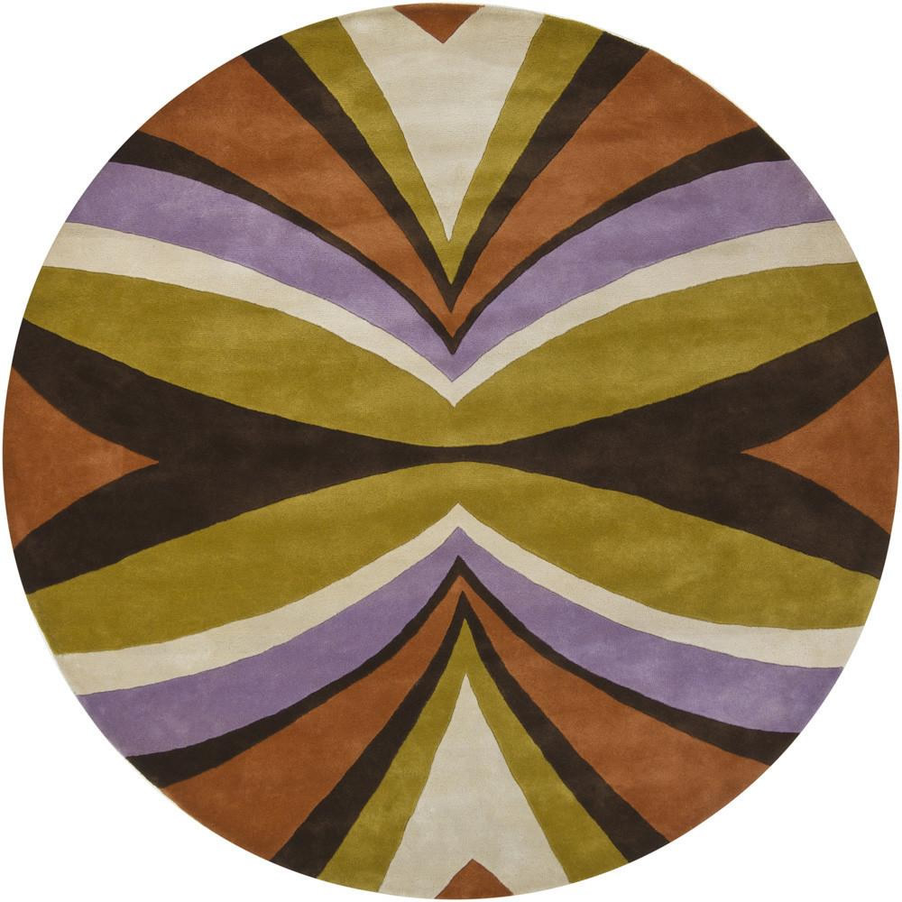 新中式圆形简单几何图案地毯贴图-5