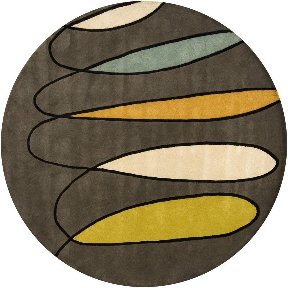 新中式圆形简单几何图案地毯贴图-7