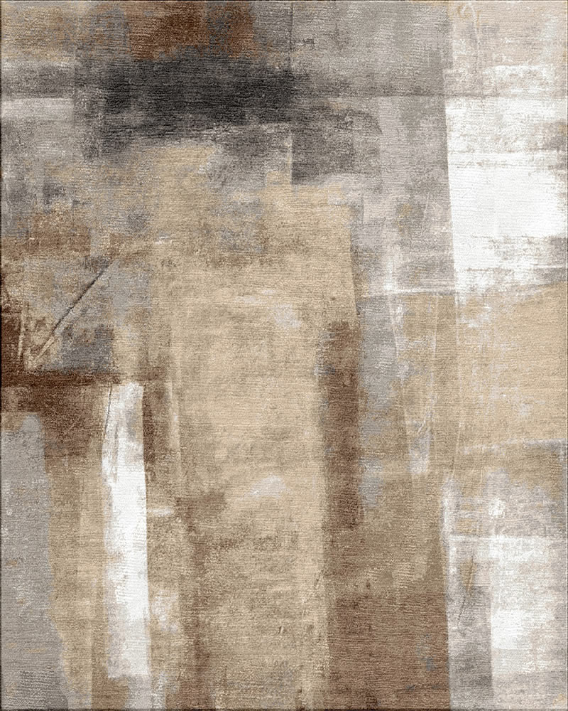 现代风格咖灰色抽象渐变图案地毯贴图-高端