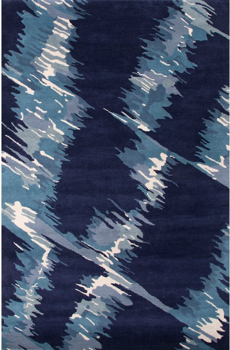 现代风格深浅蓝色简单抽象图案地毯贴图