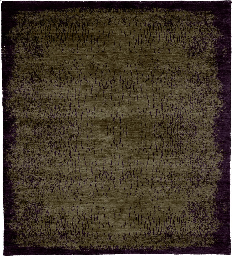 现代风格咖紫色抽象图案地毯贴图-高端定制