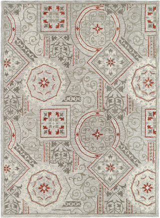 美式风格灰红色花纹图案地毯贴图