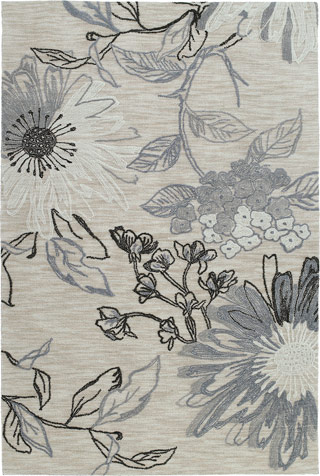 现代美式风格灰黑色花纹图案地毯贴图