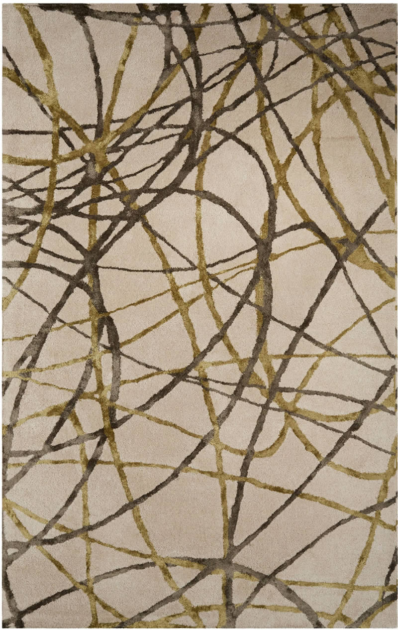 新中式风格黄咖色几何纹理图案地毯贴图
