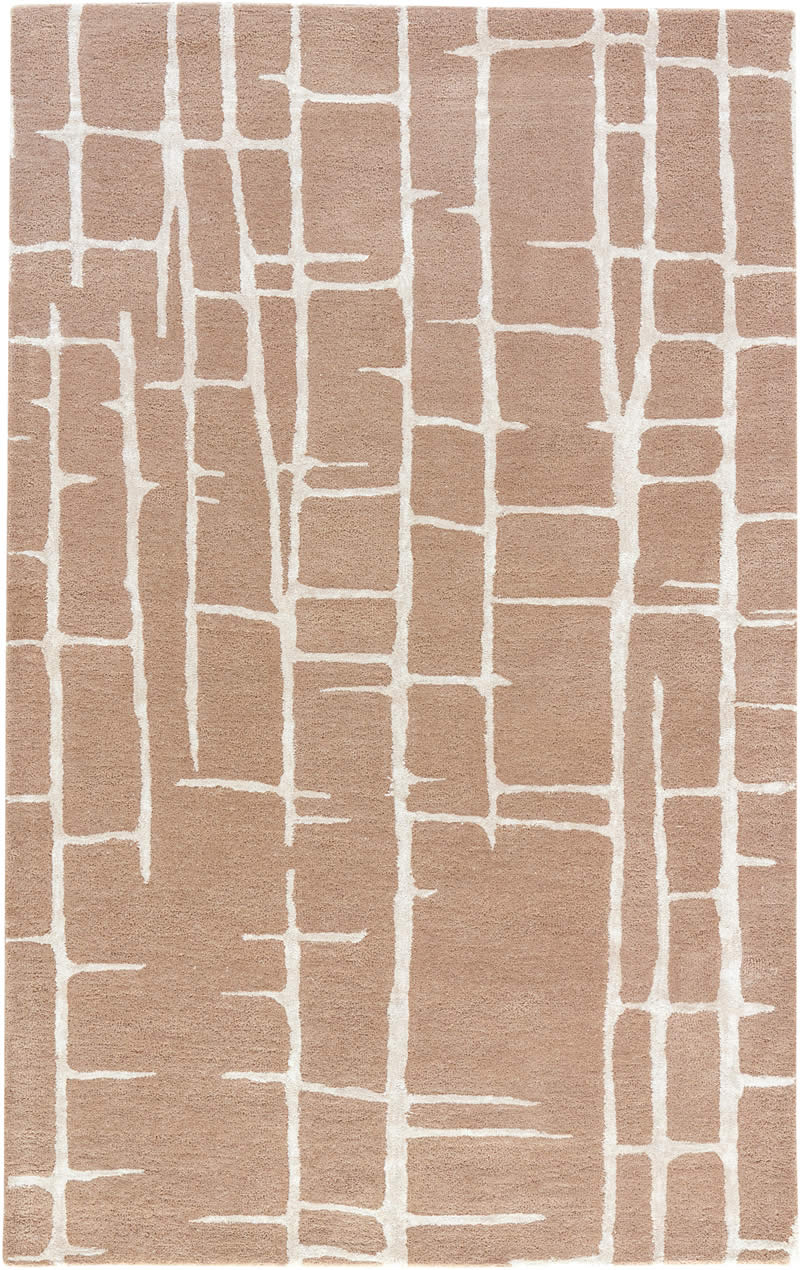 现代风格棕白色几何纹理图案地毯贴图