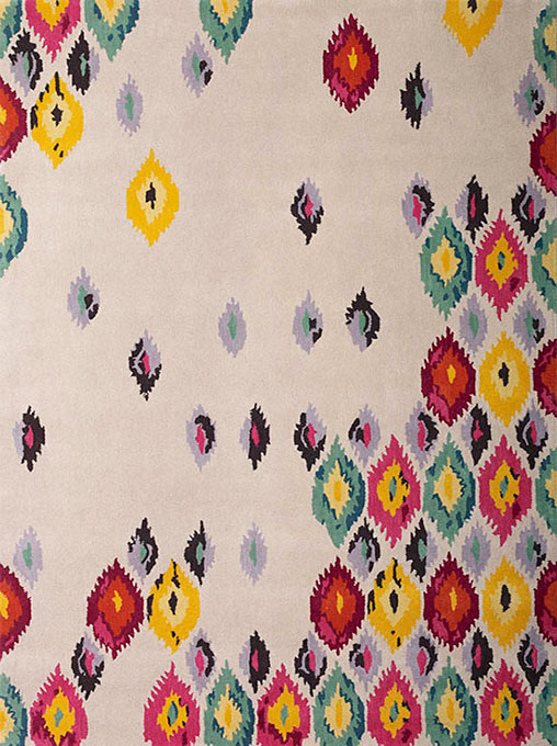 现代风格彩色几何抽象图案地毯贴图